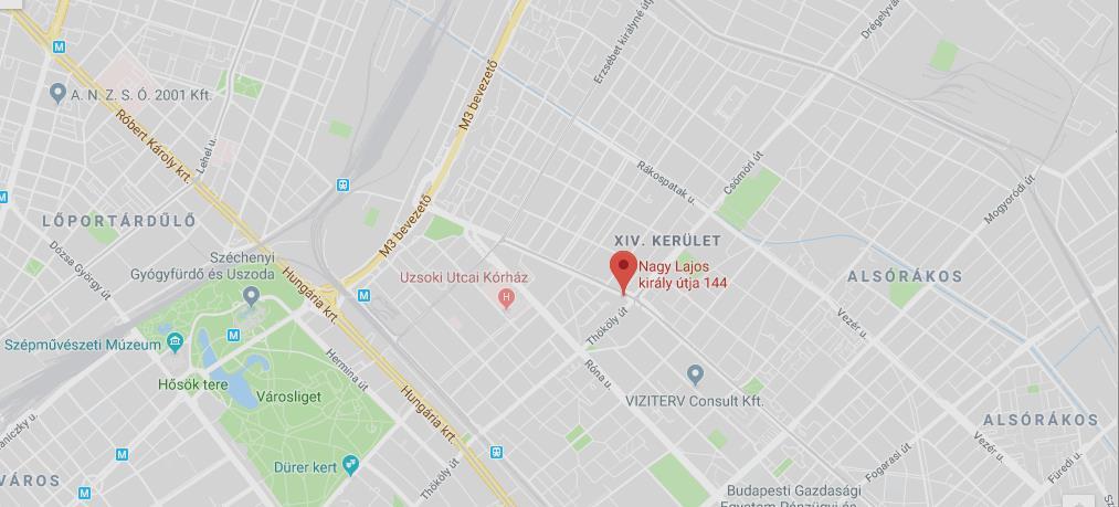1149 Budapest, XIV. ker. Nagy Lajos király útja 144. helyrajzi szám: 31712/2 Zuglói Vasúti Megálló. Mindkettő budapesti végállomása a Nyugati pályaudvar. A tömegközlekedési megállók kb.