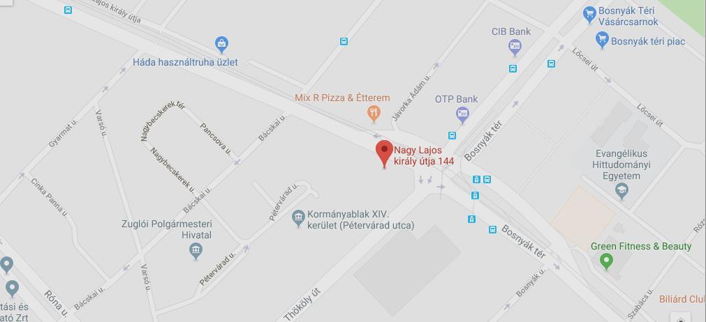 Parkolás közterületen, piaci napokon részben fizetős övezetben lehetséges.