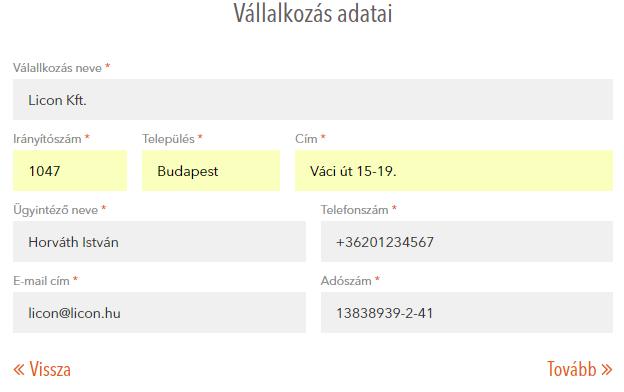 Igénybejelentés menete Az igénybejelentés megkezdéséhez kattintson a Szerviz menü Új