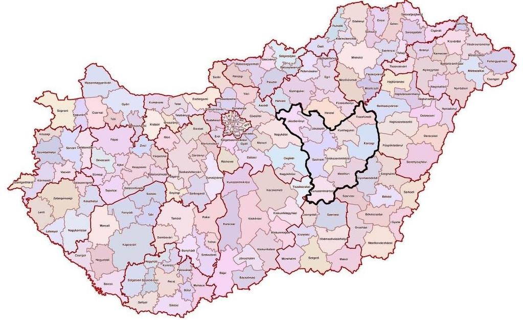 1. HELYZETÉRTÉKELÉS 1.1. FÖLDRAJZI HELYZETKÉP 1.1.1. Földrajzi terület/beavatkozási szint meghatárolása A Foglalkoztatási-gazdasági együttműködések megvalósítása Jász-Nagykun-Szolnok megyében c.