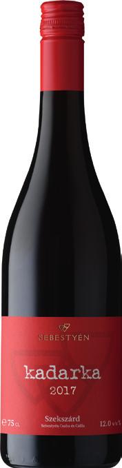 Medium-bodied with fruity cherry and sour cherry Kékfrankos aromas, fermented in tanks and aged in barrels.