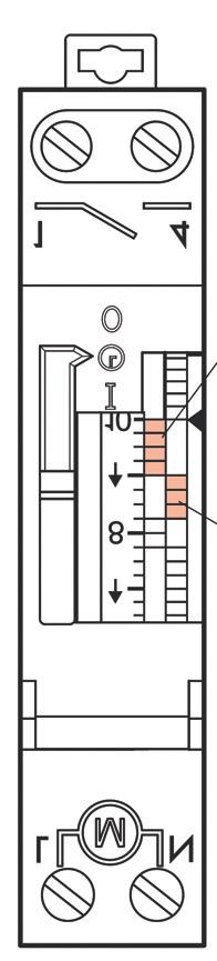 00hodin SETTING THE SWITCHING TIME NASTAVENÍ ÈASU SEPNUTÍ Push the grey segments to the left for the switch period