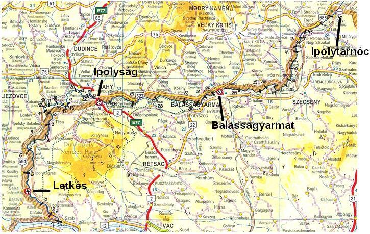 Tervezett, új Ipoly hidak Az Ipoly folyón a II. világháború előtt 47 helyen volt átkelési lehetőség, átlagosan 4 folyam km-enként, gyakorlatilag minden településnél.