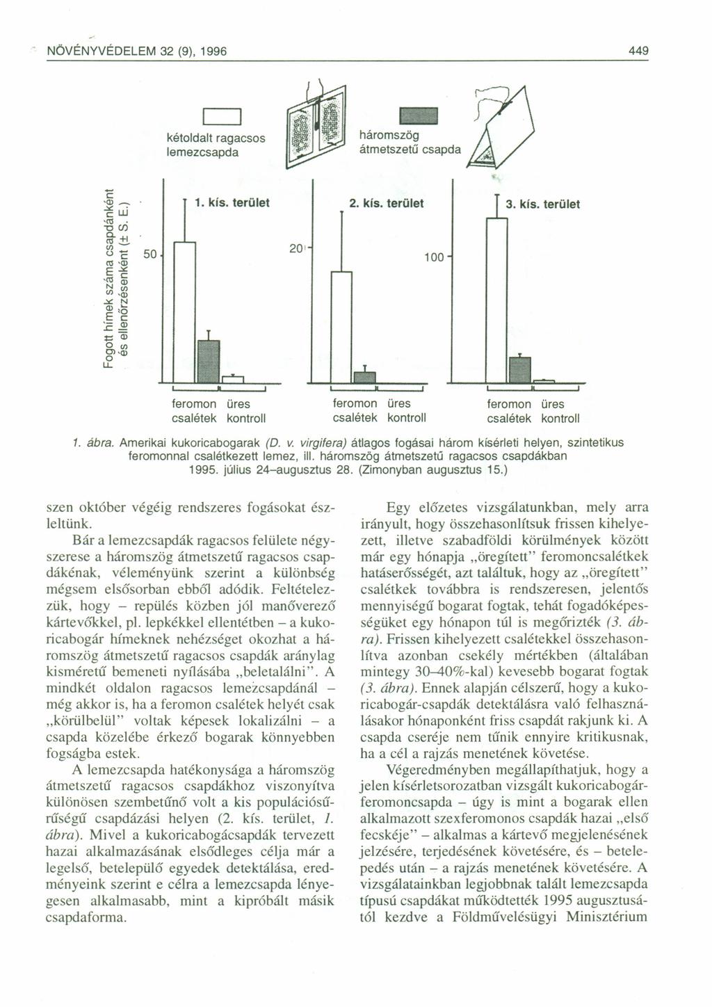 - ÖVÉYVÉDELEM 32 (9), 1996 kétoldalt ragacsos lemezcsapda V :;. átmetszetű csapda,. _..,II, :....: háromszög 449 1. kis.