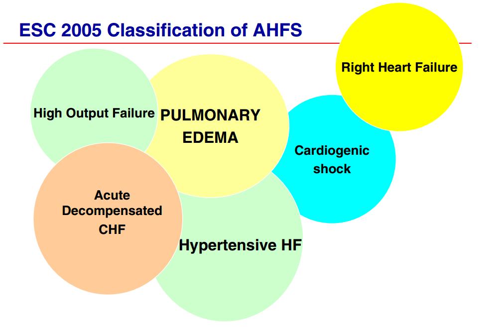 Az akut szívelégtelenség formái: ESC