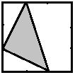 Gyakorló feladatok 1. Darabolj föl egy négyzetet 8 négyzetre! 2. A pontok a négyzet oldalait 3-3 egyenlő részre osztják. Hányad része a szürkített háromszög területe a négyzet területének? 3. Daraboljátok fel az összes lehetséges módon 1x2-es téglalapokra a mellékelt 4x4-es négyzetlapot!