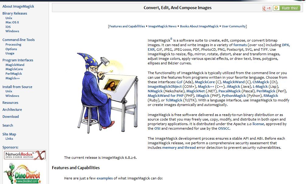 Egy jól használható segédprogram: imagemagick.