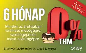 A THM 0% áruhitel 2019.03.01. és 2019.03.31. között az Auchanban vásárolt mosógépre, szárítógépre és mosó-szárítógépre igényelhető 21.990 Ft vételár felett 6 hónapos futamidővel.