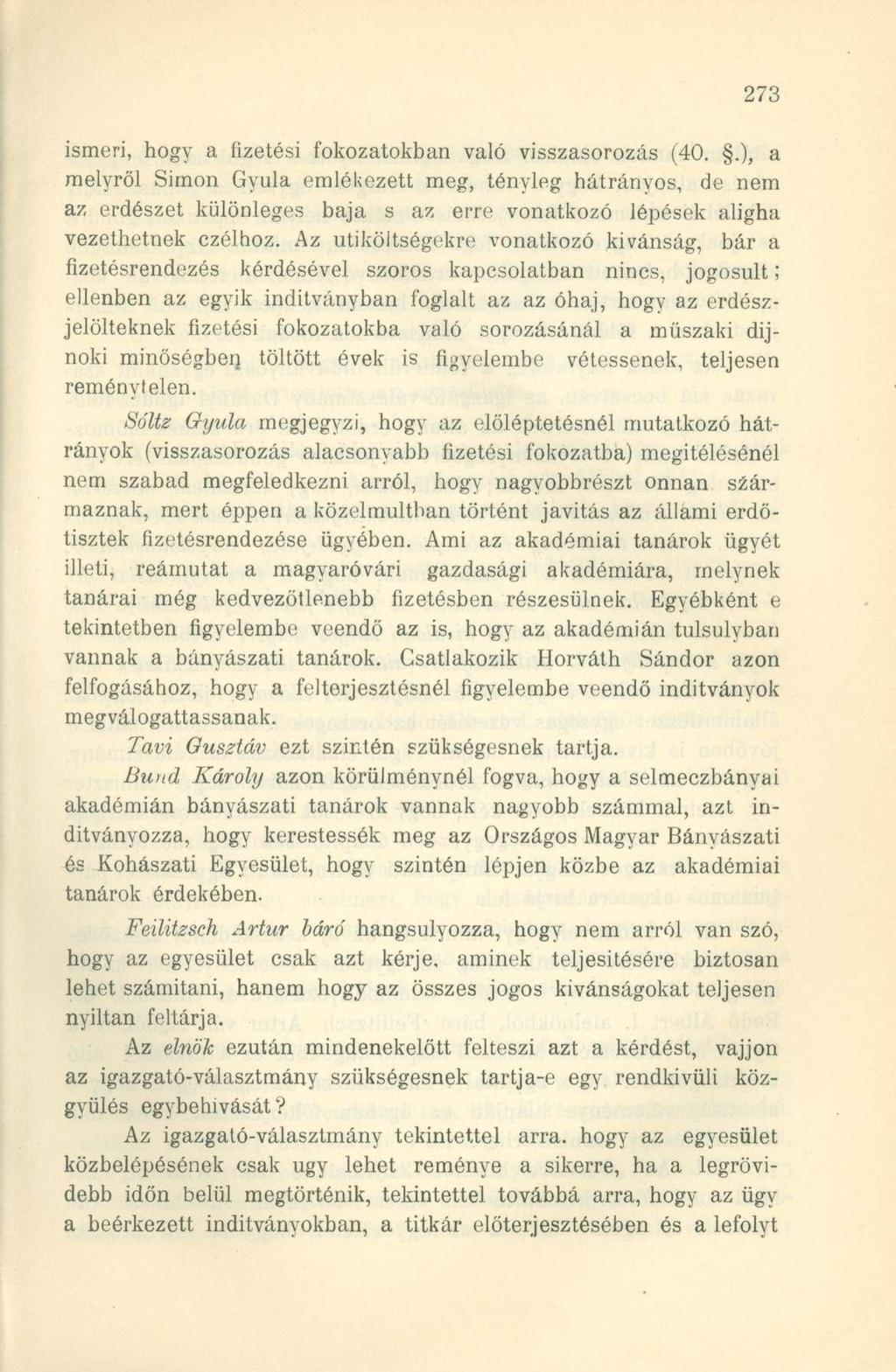 ismeri, hogy a fizetési fokozatokban való visszasorozás (40.