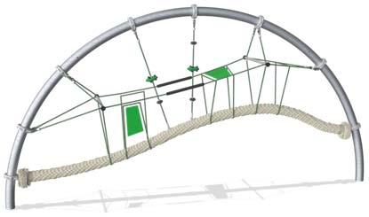 Enikő utcai Tűzoltós játszótér 13) Köteles mászó Kompan COR823001 Explorer Arch Korcsoport: 5-12 Szín: Rögzítés: fekete