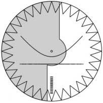 régészek egy kôlapt és egy fatárcsatöredéket (2.a ábra) találtak, amelyeken egyenes és hiperbla alakú karclásk vltak (2.b ábra) [1].