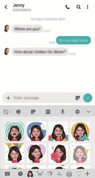 Egyéni emoji matricák használata csevegés közben Használhat Egyéni emoji matricákat üzenetküldések vagy közösségi hálózatokon folytatott
