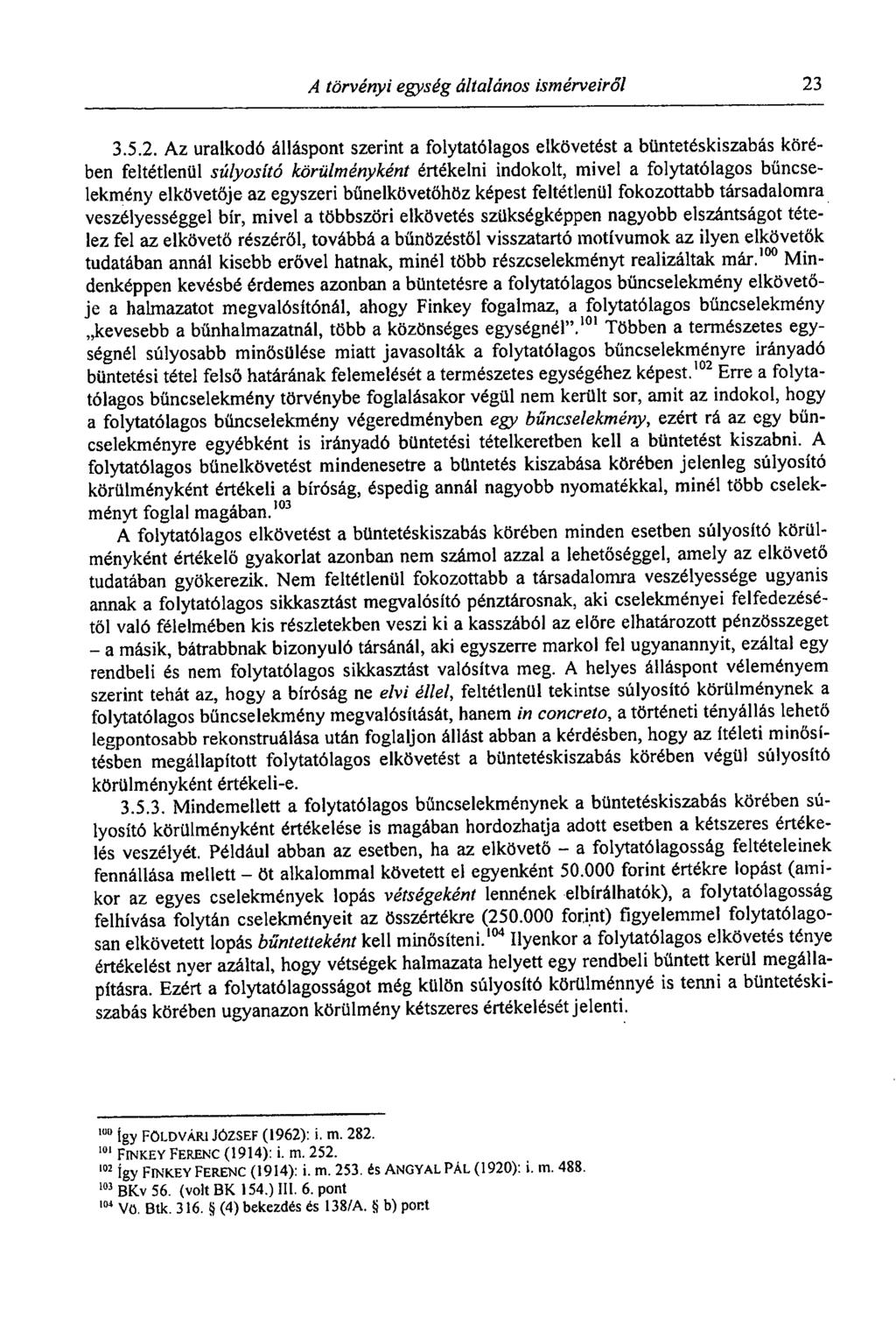 A törvényi egység általános ismérveiről 23