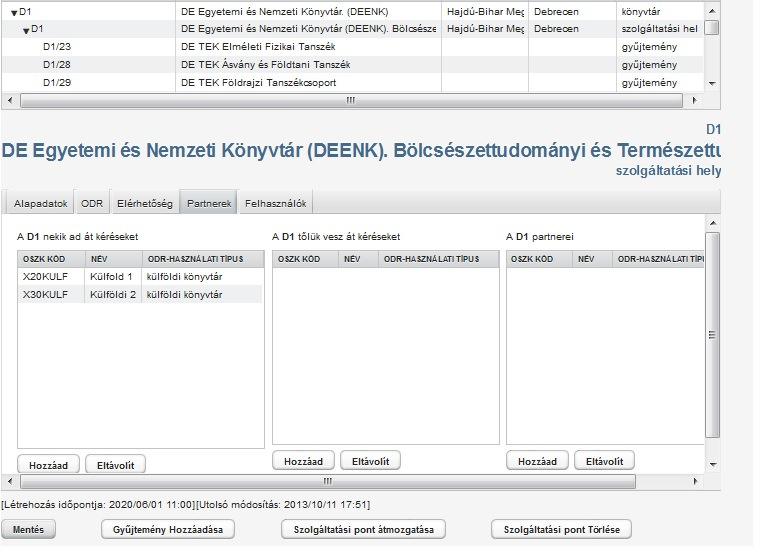 Szolgáltatási pontok partnerei: Kéréstovábbítás (a szolgáltatómás könyvtárnak továbbítja a kérést és kiszáll)