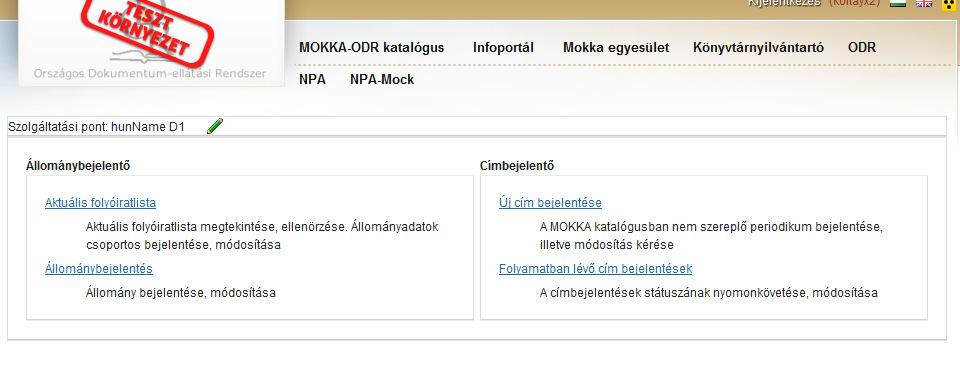 NPA a MOKKA-ODR-ben NPA adatbázis a bázis OSZK szerepe Folyóiratok bibliográfiai rekordjai az OSZK katalógusából Folyóiratok
