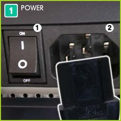 POWER port : Tápkábel, csatlakozik a monitorba, illetve a