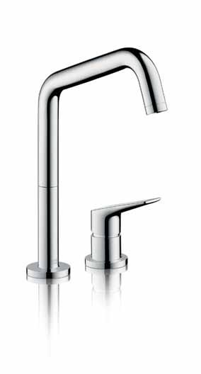 Axor Citterio M ComfortZone Individually adjustable swivel range (110 /150 /360 ) Ergonomic handle Handle can be installed anywhere in