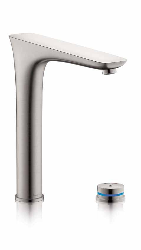 Hansgrohe PuraVida 22 23 PuraVida the name of the mixer perfectly expresses the purist design language and pleasure in handling the essential element water.