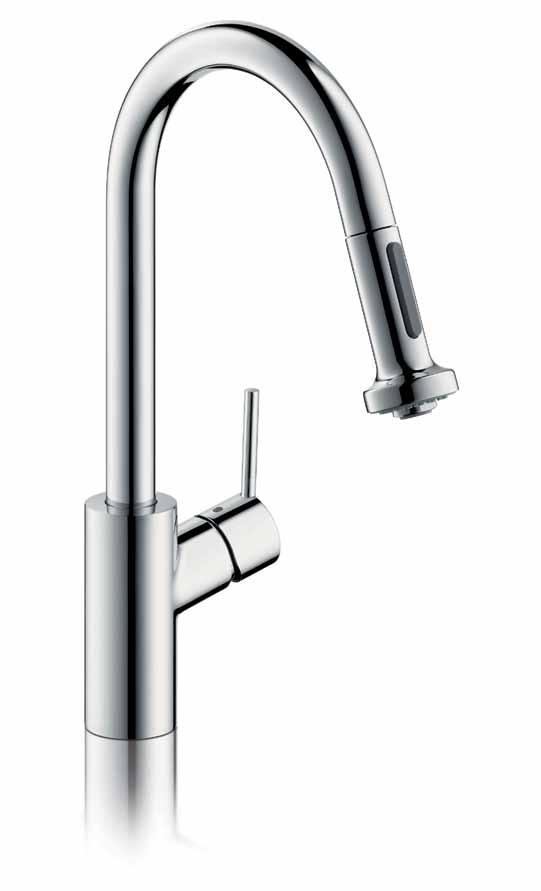 Hansgrohe Talis 28 29 Talis is available in several versions: from the basic to the mixer with a high spout; from the pull-out spout to the pull-out spray.