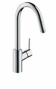Hansgrohe Talis S 2 Variarc Single-lever kitchen mixer with pull-out spout Hansgrohe Talis S 2 Variarc Single-lever kitchen mixer with swivel spout Swivel spout (150 ) MagFit magnetic