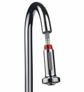 And hot water runs when the handle is in the vertical position that is more difficult for