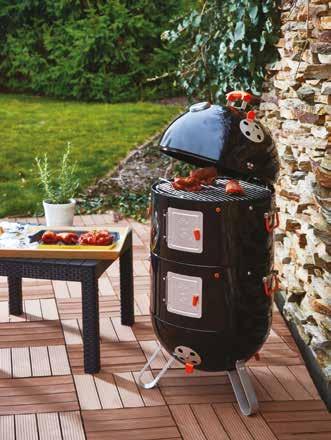 2IN1 BBQ FÜSTÖLŐ Füstölő és grillező funkcióra is alkalmas.