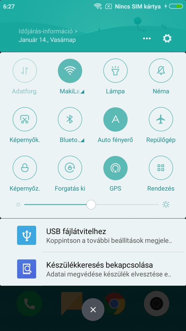 ÁLLAPOTSOR ÉS ÉRTESÍTÉSI SÁV 1. A készenléti kijelző felső sora az állapotsor, az események itt ikon formájában jelennek meg: 2.