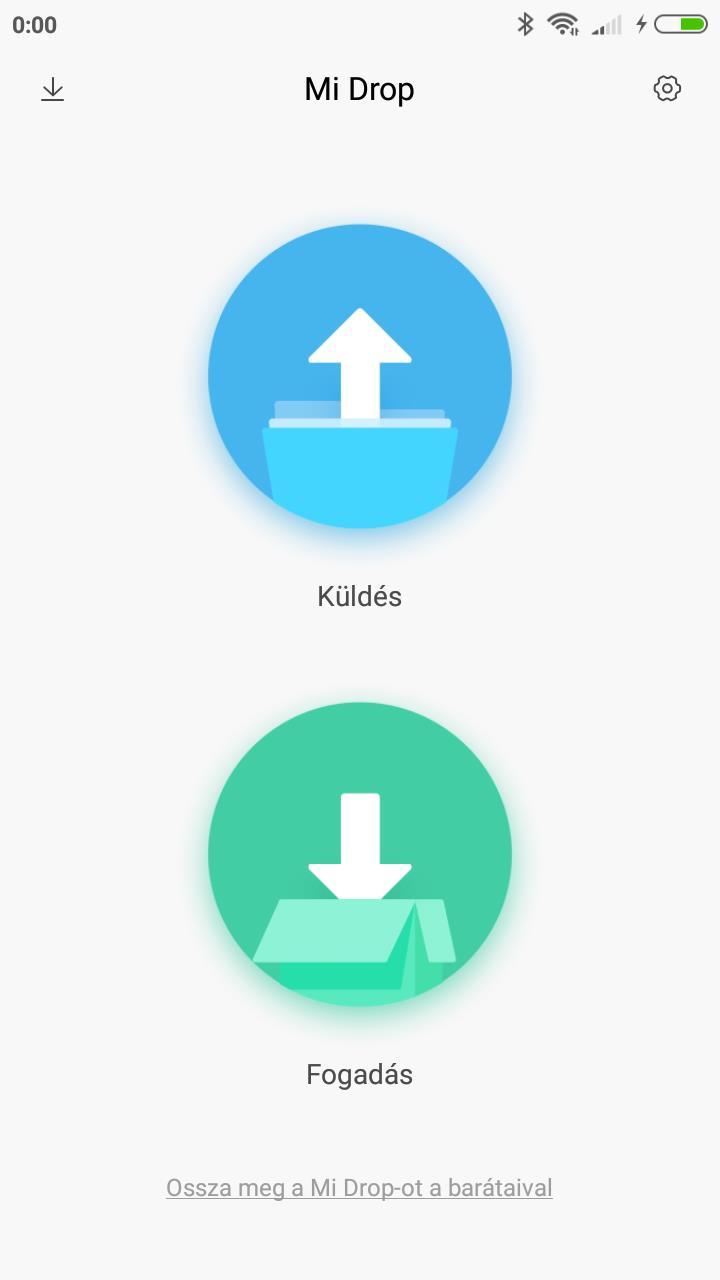 MI DROP A MI Drop használatával bármilyen Androidos eszközre küldhet és eszközről fogadhat akár nagyméretű fájlokat is. 1.