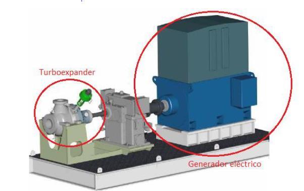 A turbó-expander gépegység I. Forrás: Delgado, G.