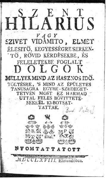 Bod Péter műveinek kiadástörténetéhez hamis évmegjelölésű változatok 23 6. kép. 1768 as évszámú 1a. változat 7. kép. 1768 as évszámú 1b.