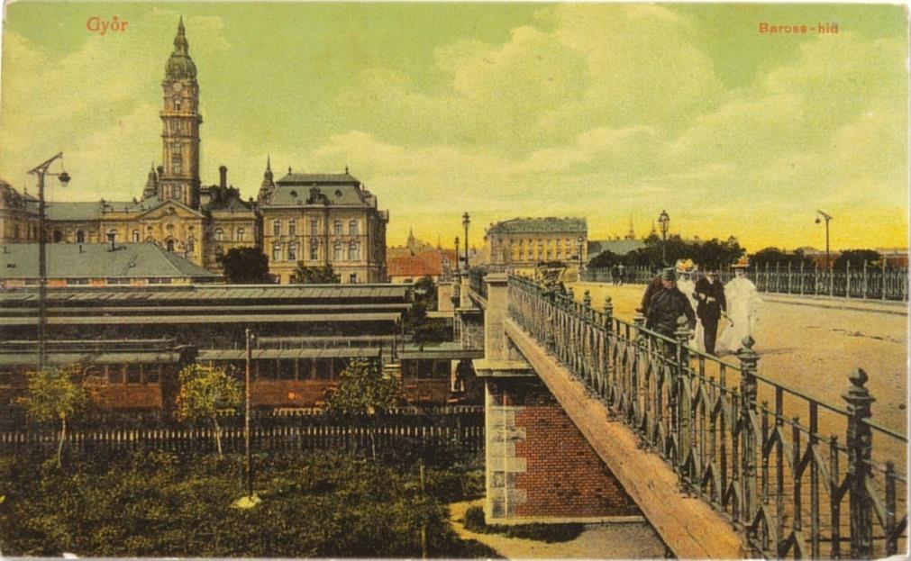 Hídon történt beavatkozások: 1893. építette a MÁV (1,25+9,00+1,25 / 13,00m) 1930.