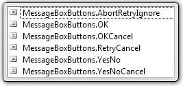 186 Bradley Millspaugh: 4. Decisions and Text Conditions 178 V I S U A L C# Decisions and Conditions F i gure 4. 9 Choose the button(s) to display from the MessageBoxButtons constants. F i gure 4. 10 D isplay Yes and No buttons on a message box using MessageBoxButtons.