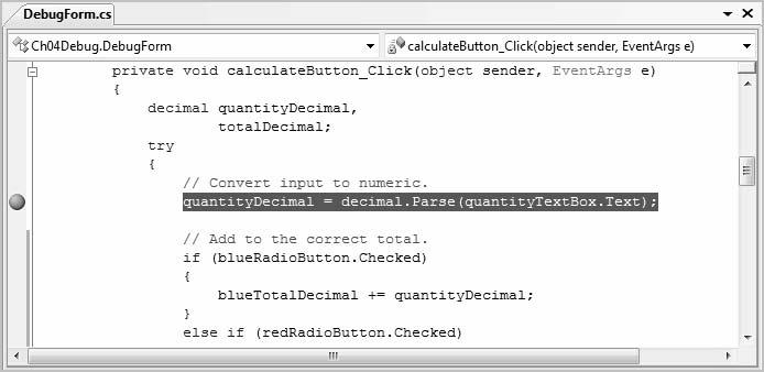 Bradley Millspaugh: 4. Decisions and Conditions Text 211 C H A P T E R 4 203 Break and Step Program Execution STEP 1: Display the program code.