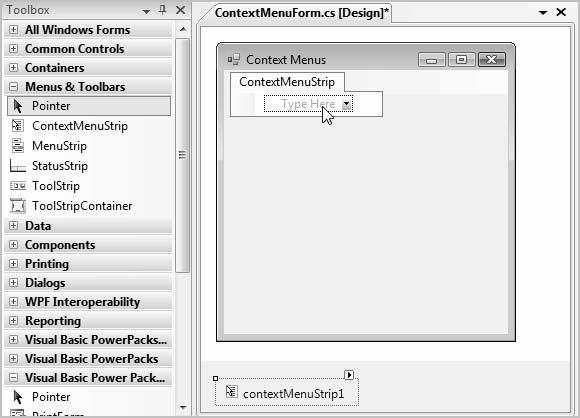 Bradley Millspaugh: 5. Menus, Common Dialog Boxes, and Methods Text 239 C H A P T E R 5 231 Creating Context Menus S ince Windows 95, context menus have become a defacto standard Windows GUI feature.