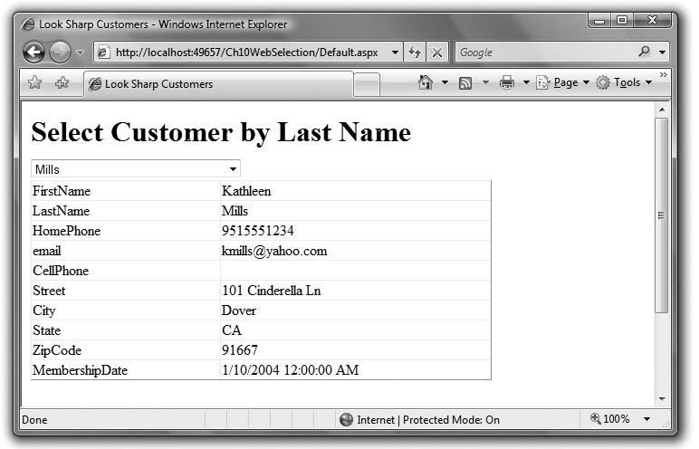 Bradley Millspaugh: 10. Database Applications Text 441 C H A P T E R 10 433 Feedback 10.3 1. You drag a table name from the Data Sources window onto a form.