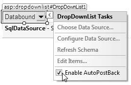 STEP 13: Widen the DropDownList control so that it is wide enough to hold a customer s last name.