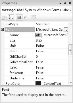 Font properties STEP 4: Click the Properties button for the font (the button with the ellipsis on top) to display the Font dialog box ( Figure 1.42 ). Select 12 point if it is available.