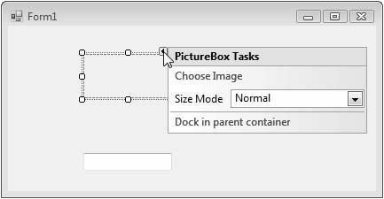 Bradley Millspaugh: 2. User Interface Design Text 85 C H A P T E R 2 77 F i gure 2. 10 Smart tag arrow Popup smart tag Point to the smart tag arrow to open the smart tag for a control.