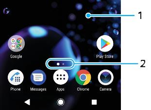 Kezdőképernyő áttekintése 1 Üdvözli az Xperia alkalmazásfelület ide
