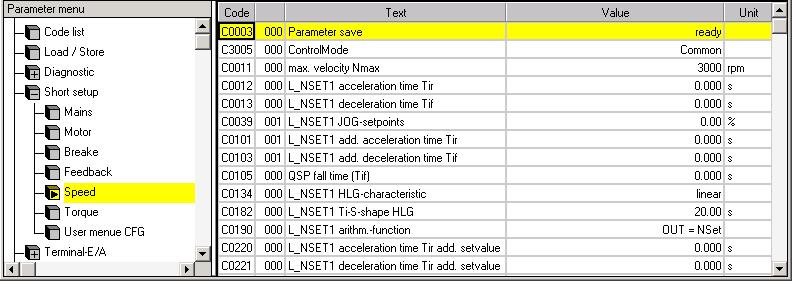 Commissioning Entry of machine parameters 6 6.