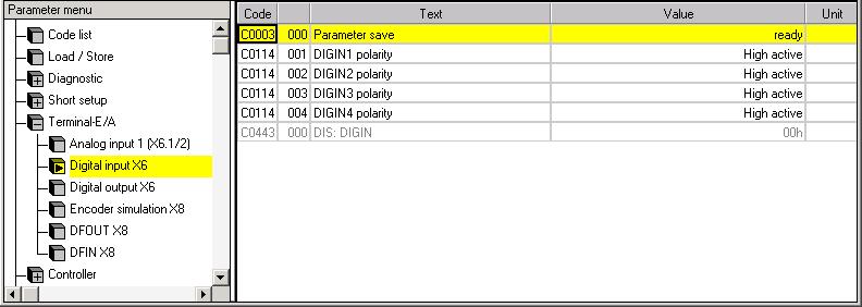 6 Commissioning Configuring the digital inputs and outputs Setting the polarity 6.8 Configuring the digital inputs and outputs 6.8.1 Setting the polarity For each digital input and digital output the polarity can be defined.