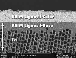Kültér KEIM Lignosil-Color A KEIM Lignosil-Verano egy szilikát szűrkítő lazúr, a korlátozott méretű faépület
