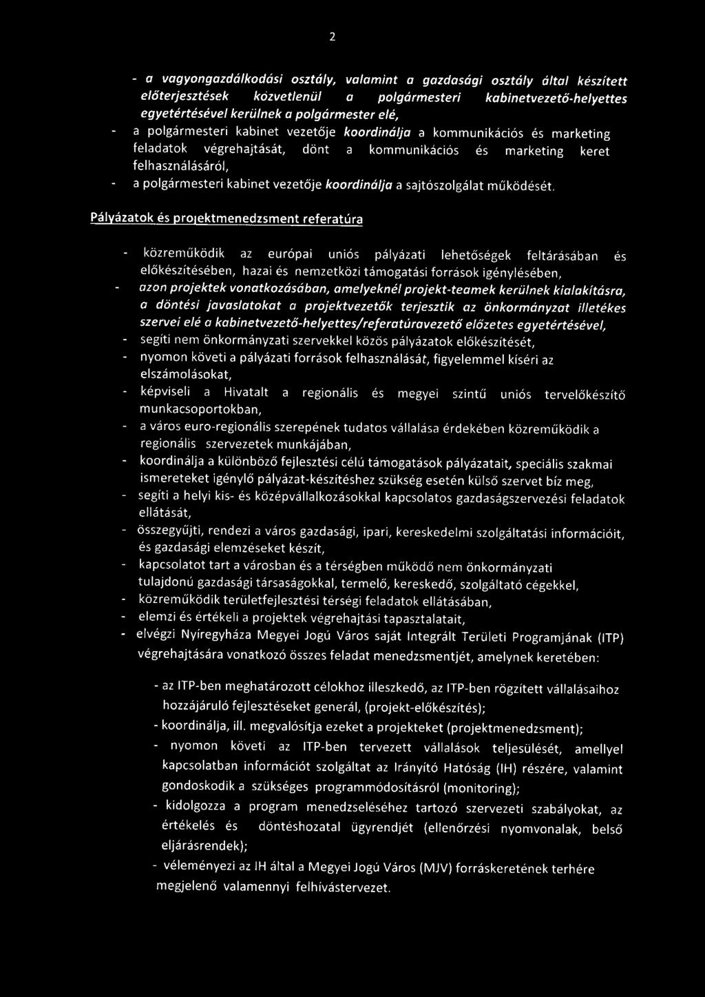 a sajtószolgálat működését.