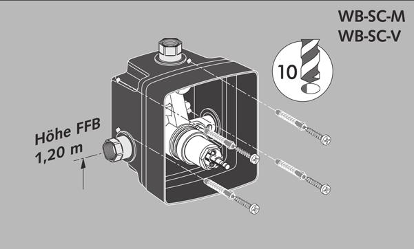 Instalaç ~ ao em bruto / Montá pod omítku / Instalacja podtynkowa / Beszerelés 1 Montagem da Masterbox. Montar a Masterbox no módulo segundo as instruç ~ oes juntas. Namontovat Masterbox.