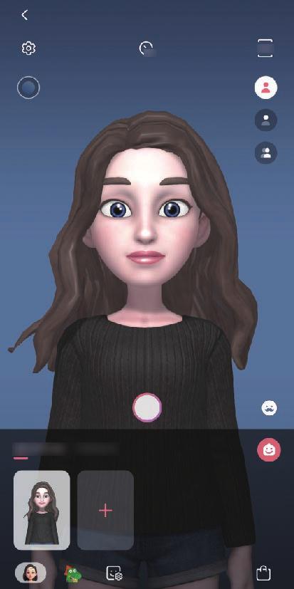 1 Indítsa el a Fényképező alkalmazást, és érintse meg az AR-emoji Egyéni emoji lehetőséget.