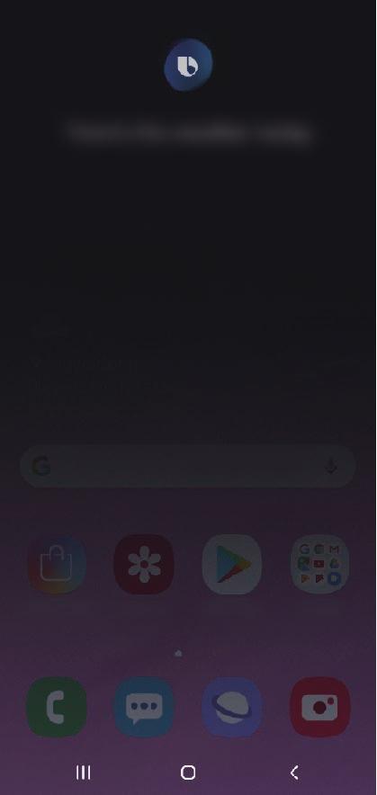 Alkalmazások és funkciók A Bixby használata Amikor elmondja a Bixby-nek amit szeretne, a Bixby elindítja a megfelelő funkciókat vagy megmutatja a kért információt.