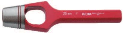 PUNCHES for a perforation of carton, leather, rubber and other soft materials robust fored forms, lacquered, channels polished, internal lihtly conical for takin out the cuttins hih rade tool steel