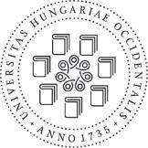 NYUGAT-MAGYARORSZÁGI EGYETEM REGIONÁLIS PEDAGÓGIAI