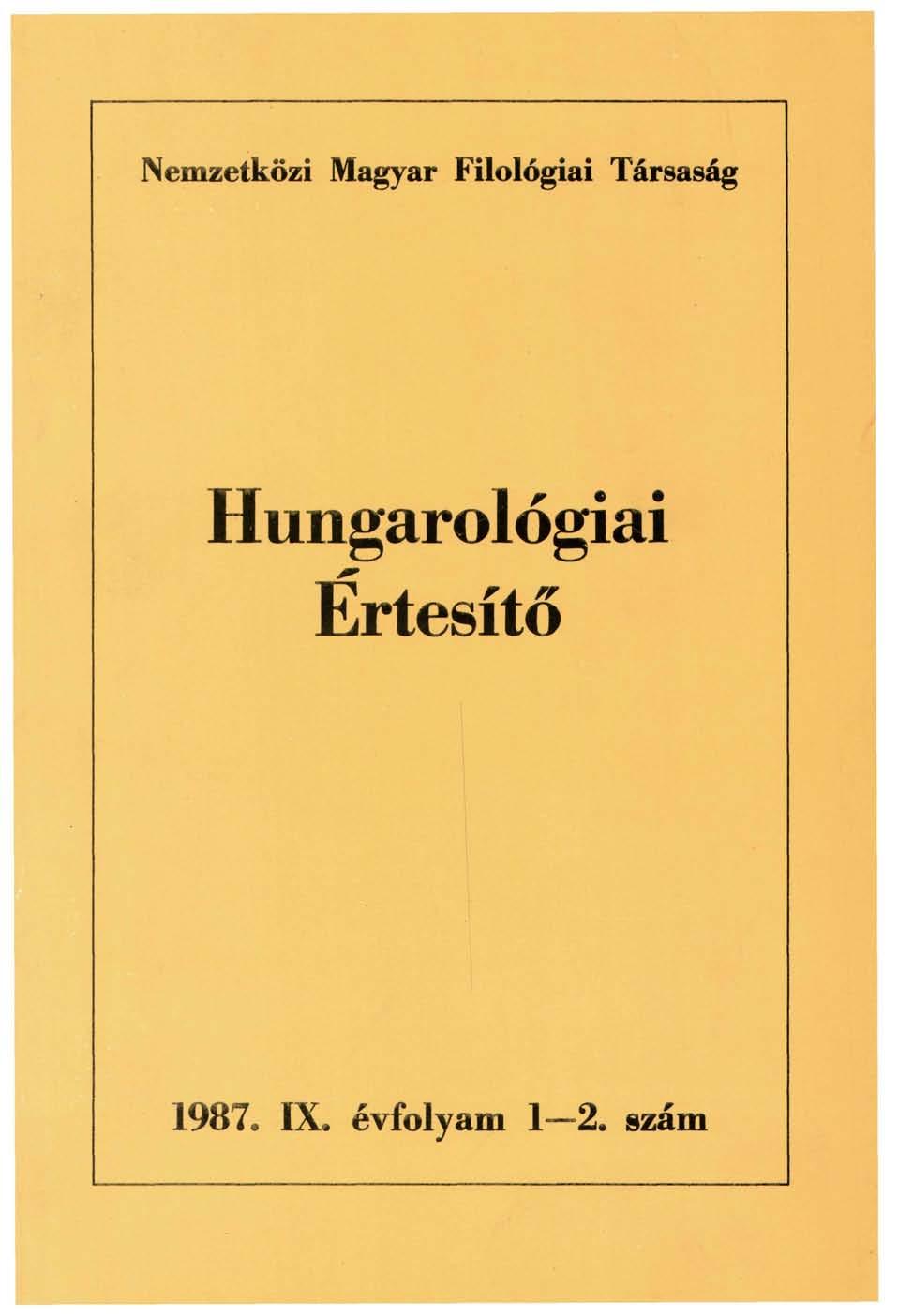 Nemzetközi Magyar Filológiai Társaság