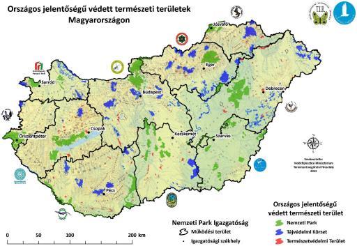 Védett területek 4 fajtája: nemzeti park tájvédelmi körzet természetvédelmi terület természeti emlék 10 nemzeti park: Hortobágyi NP (1973) Kiskunsági NP (1974) Bükki NP (1976) Aggteleki NP (1985)